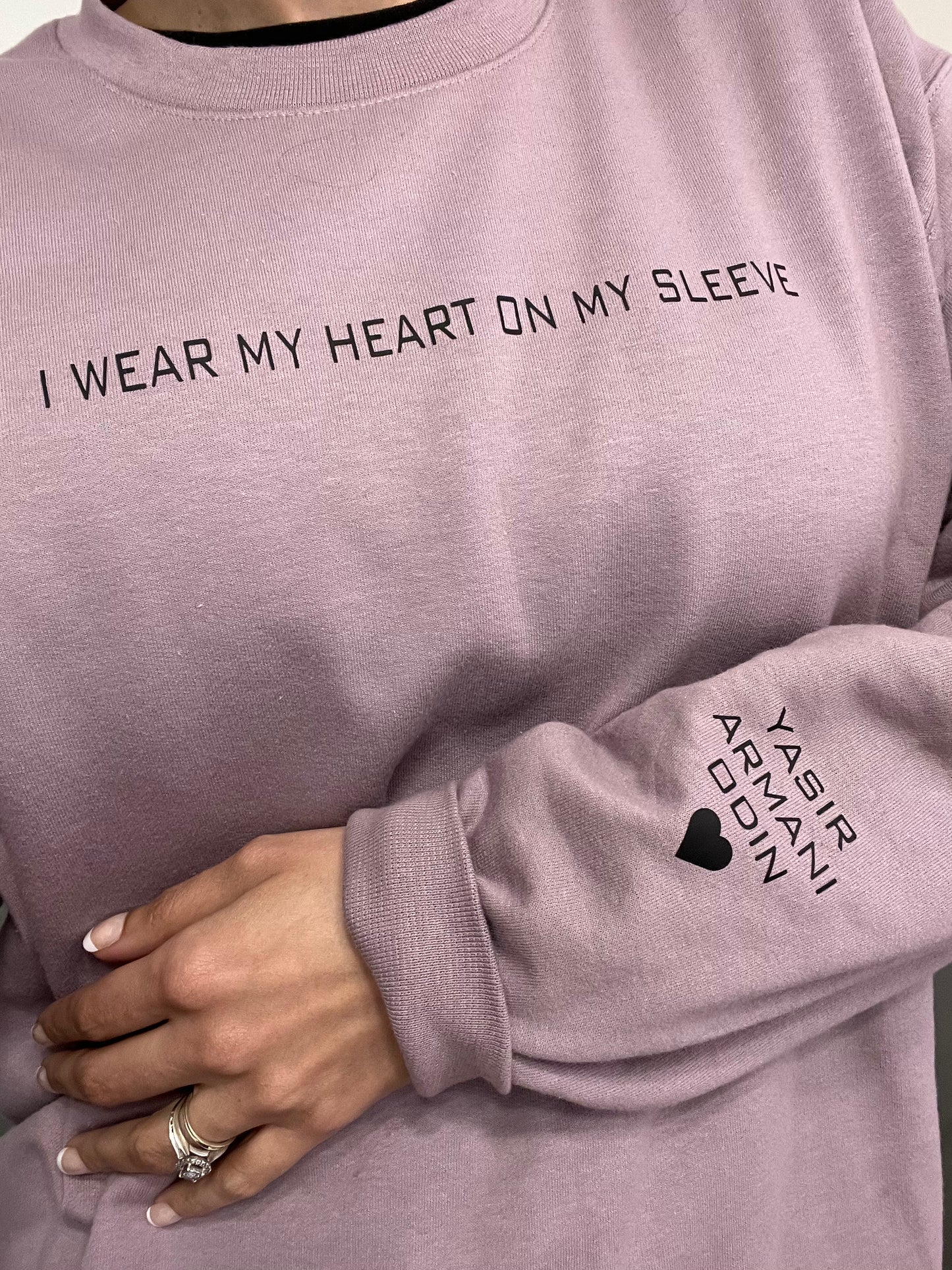 Heart on my sleeve Crewneck