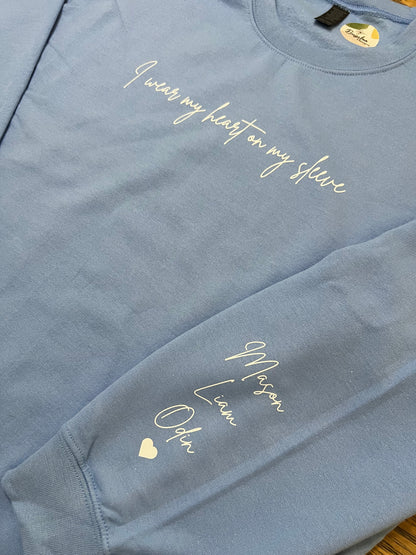 Heart on my sleeve Crewneck