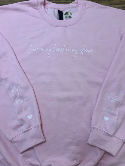 Heart on my sleeve Crewneck