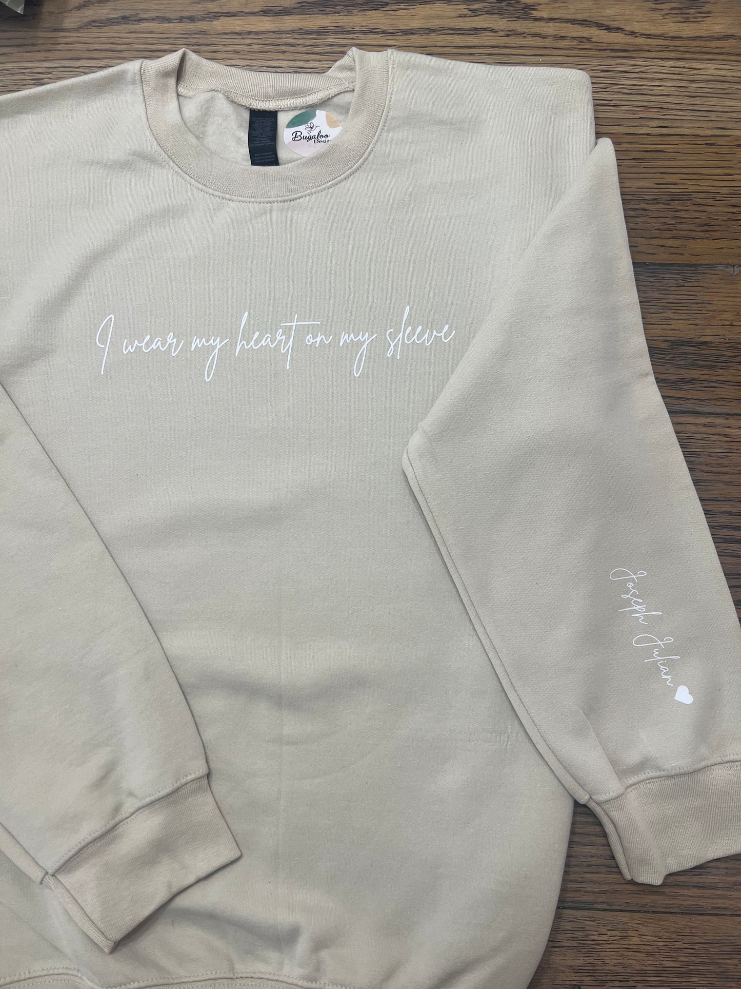 Heart on my sleeve Crewneck