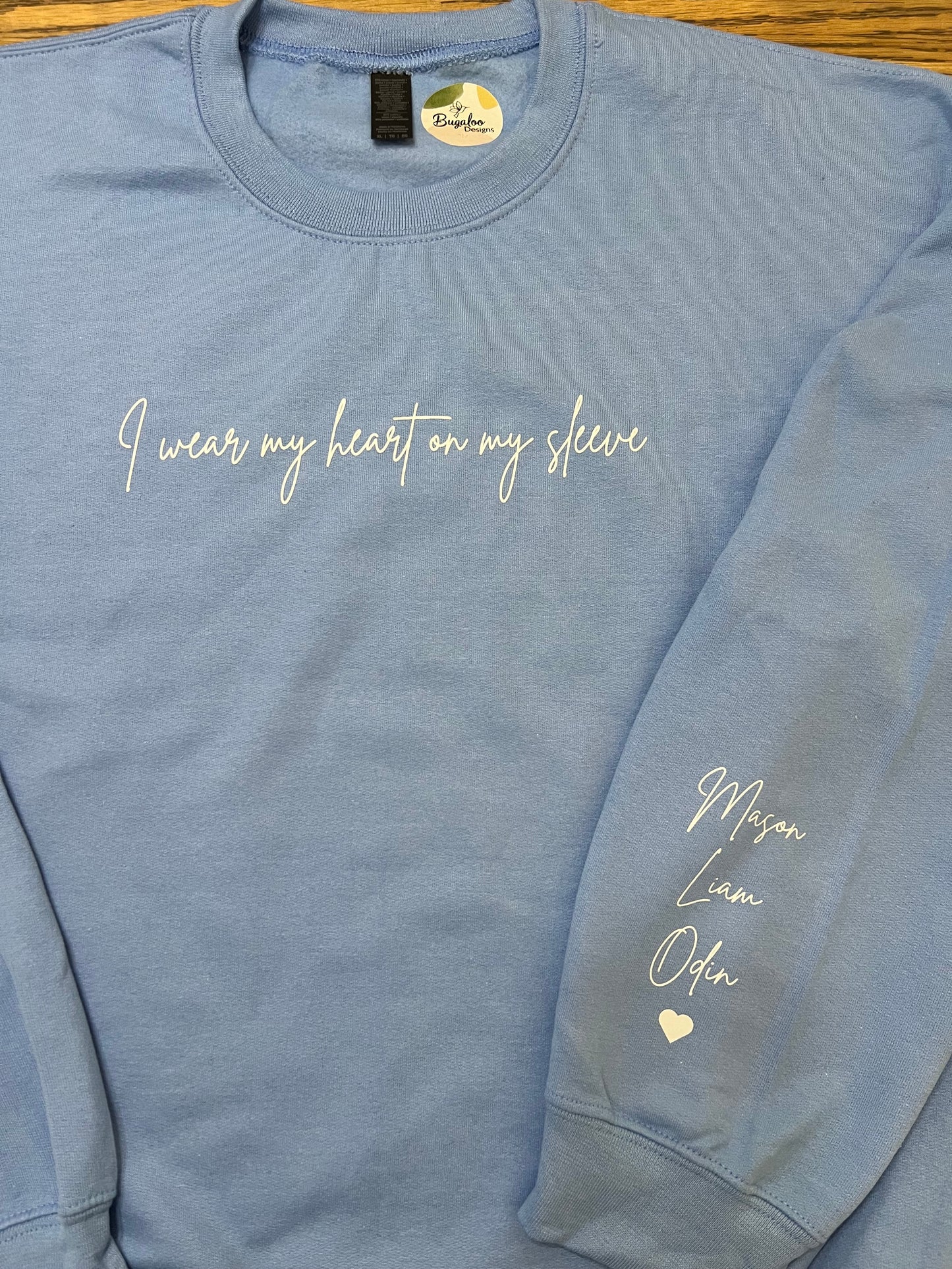 Heart on my sleeve Crewneck