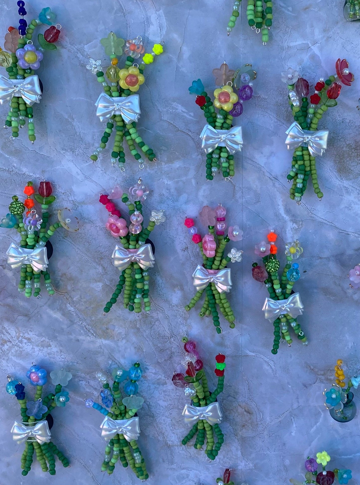 Beaded Bouquet Magnet