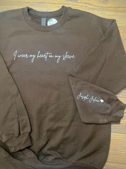 Heart on my sleeve Crewneck