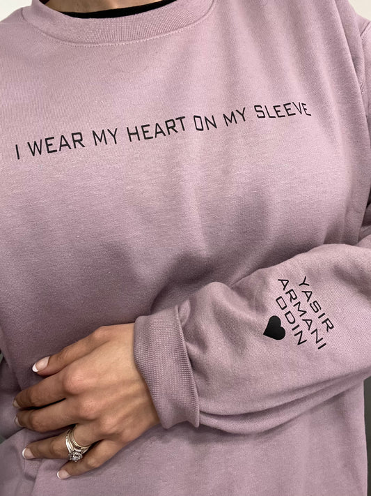 Heart on my sleeve Crewneck